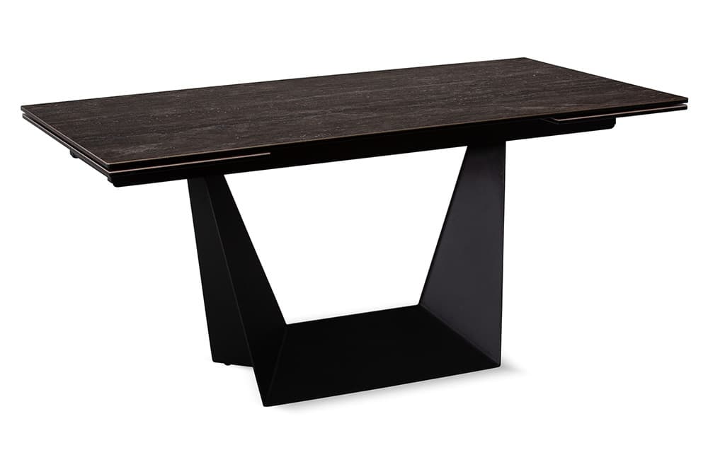 Стол обеденный раздвижной MADISON – Прямоугольный, Керамическая столешница - цвет коричневый травертин;черная сталь, MADISON
Стол обеденный раздвижной MADISON – Прямоугольный, Керамическая столешница - цвет коричневый травертин;черная сталь, MADISON