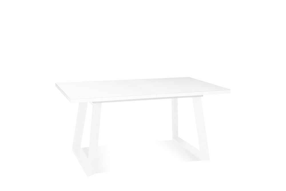 Стол раскладной BERNER 160 WHITE GLASS BK - прямоугольный AERO, цвет белый, белые ножки, размер 160 (+45) 97347 - фото 2