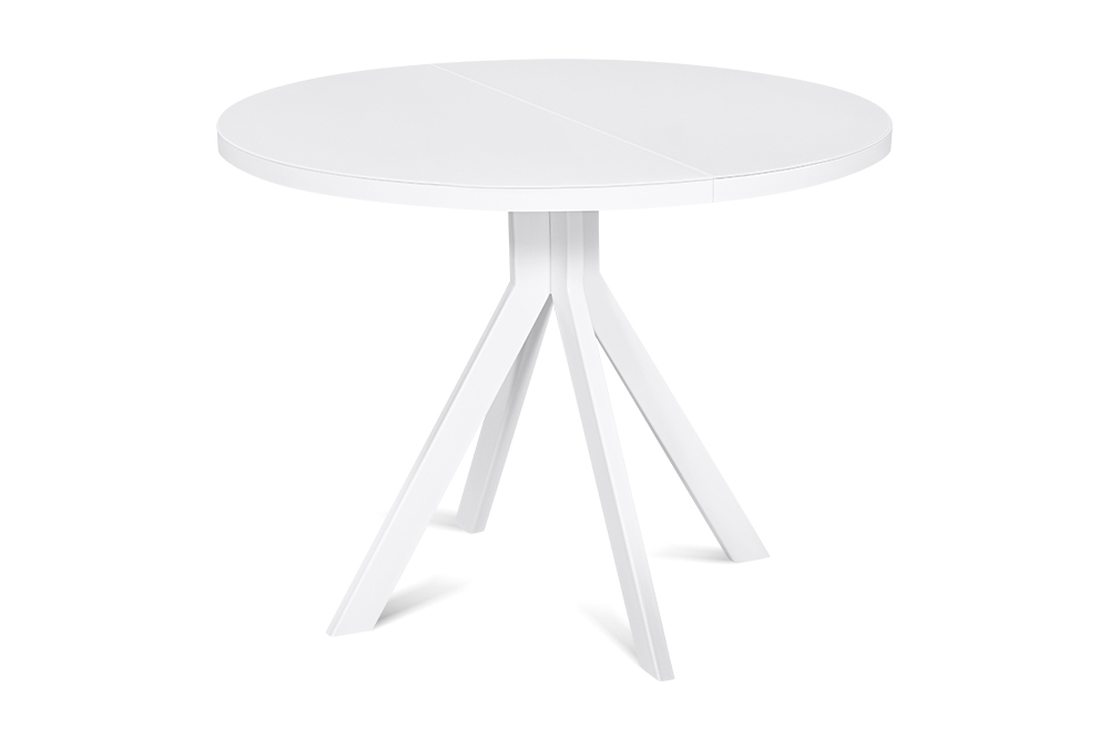 Стол раскладной OSAKA 100 WHITE GLASS W, NEW AERO, цвет белый, размер 100 (+35)