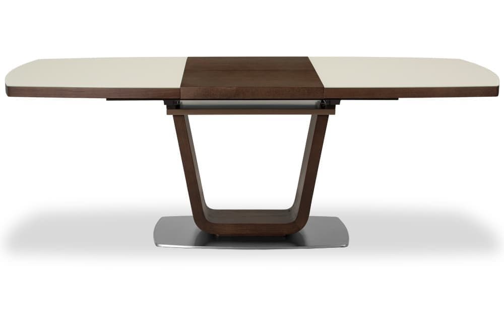 Стол деревянный обеденный раздвижной ALABAMA – Прямоугольный AERO, цвет венге, стекло крем шелк, размер 140 (+50) 39064 - фото 3