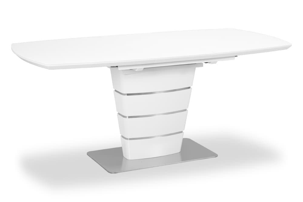 Стол лакированный обеденный раздвижной TERESA – Прямоугольный AERO, цвет белый лак, белое стекло, размер 120 (+40) 21949 - фото 2