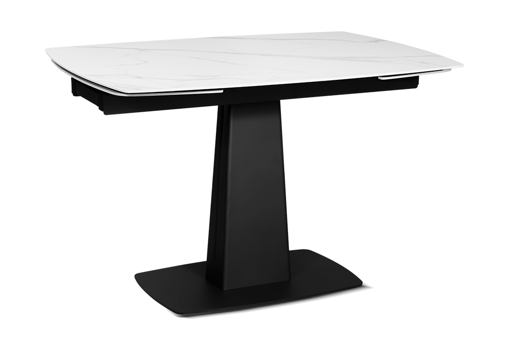 Стол обеденный раскладной MONT - Прямоугольный AERO, цвет белый мрамор, размер 120 (+29,5) (+29,5)