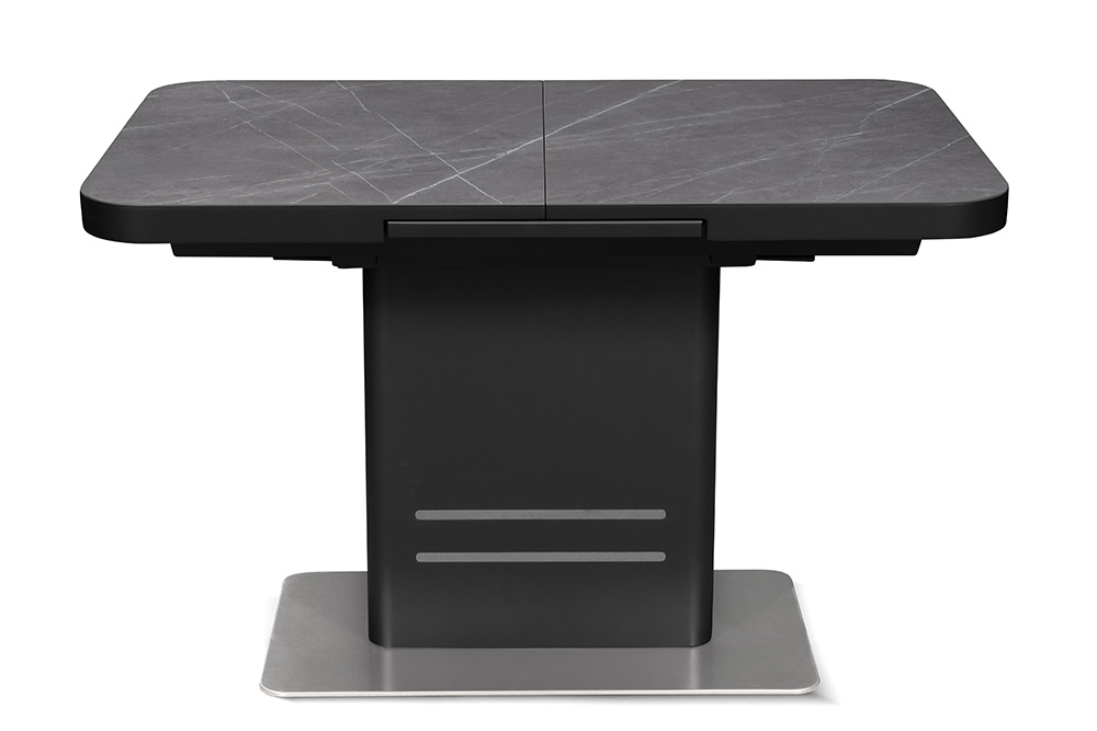 Стол лакированный обеденный раскладной SWEDEN – Прямоугольный AERO, цвет серый мрамор, размер 120 (+40) 89012 - фото 4