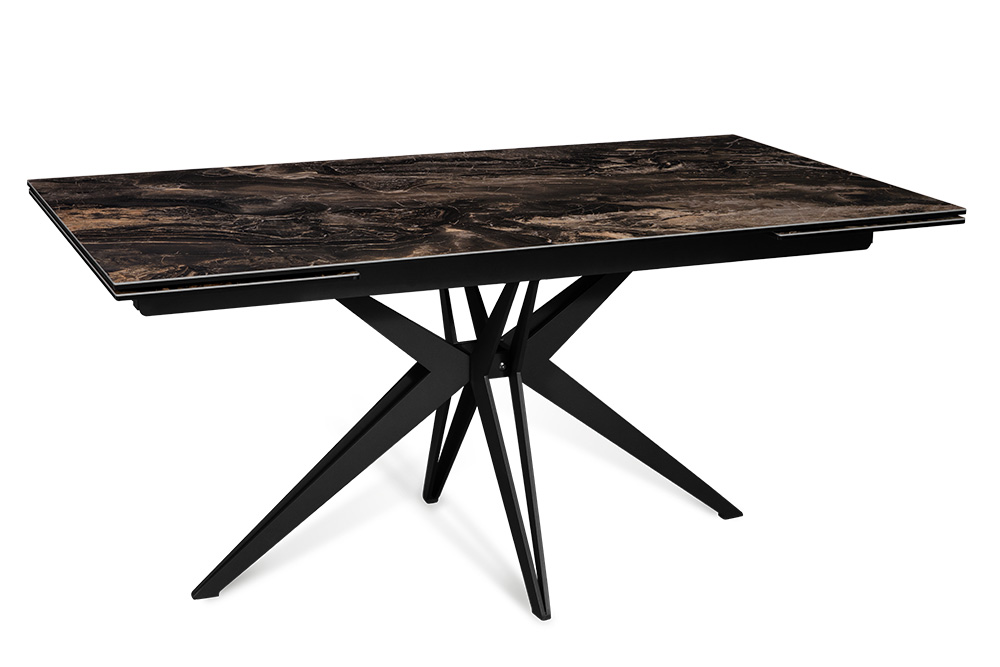 Стол обеденный раздвижной GENT - Прямоугольный AERO, цвет темно-коричневый, размер 160 (+40) (+40) 89931 - фото 1