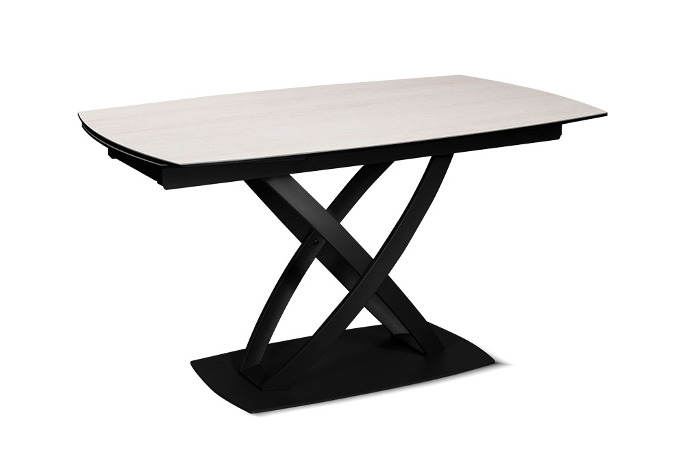 Стол обеденный раздвижной TULUM– Прямоугольный AERO, цвет жемчужно-белый, размер 140 (+35)(+35)