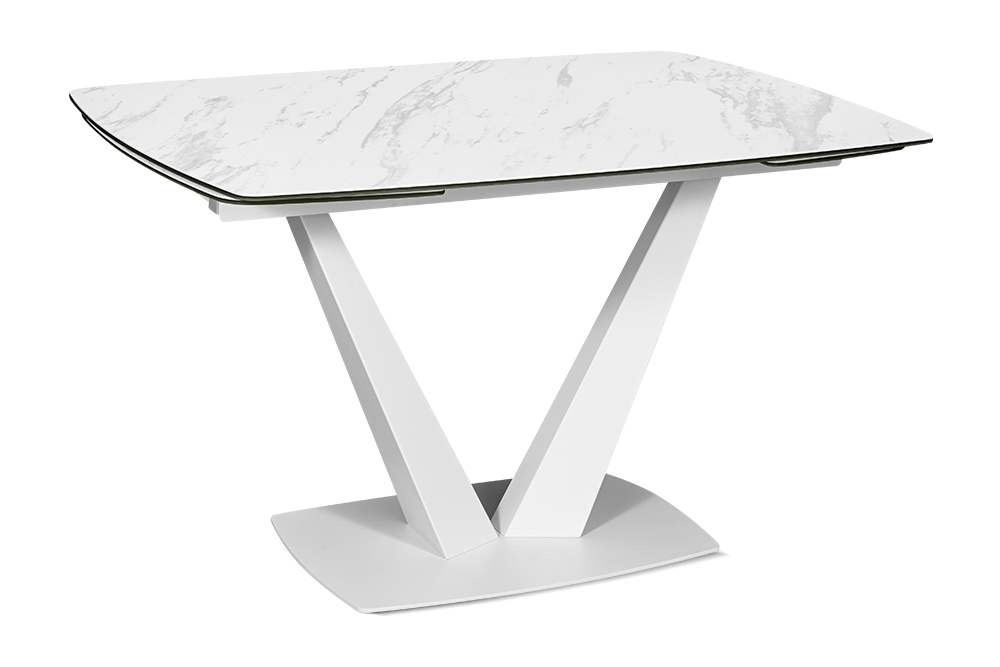 Стол обеденный раскладной CHALET– Прямоугольный AERO, цвет белый мрамор, размер 120 (+29,5) (+29,5)