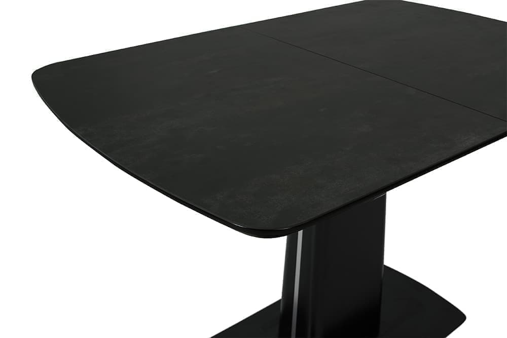 Стол обеденный раскладной KLOD – Прямоугольный AERO, цвет керамическая столешница - цвет антрацит, черный матовый лак, размер 120 (+40) 48723 - фото 3