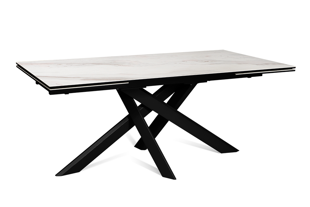 Стол обеденный раздвижной TAMPA – Прямоугольный AERO, цвет молочный, размер 180 (+50) (+50)