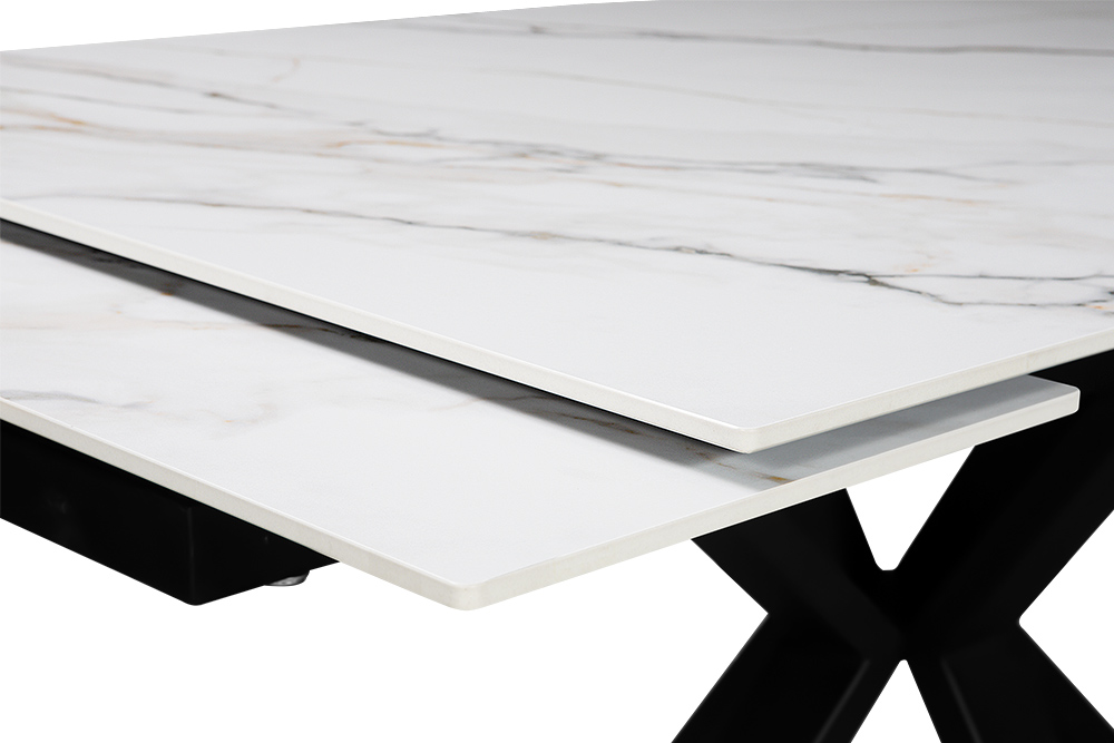 Стол обеденный раздвижной BONGO – Прямоугольный AERO, цвет позолоченный белый, размер 120 (+30) (+30) 113980 - фото 8