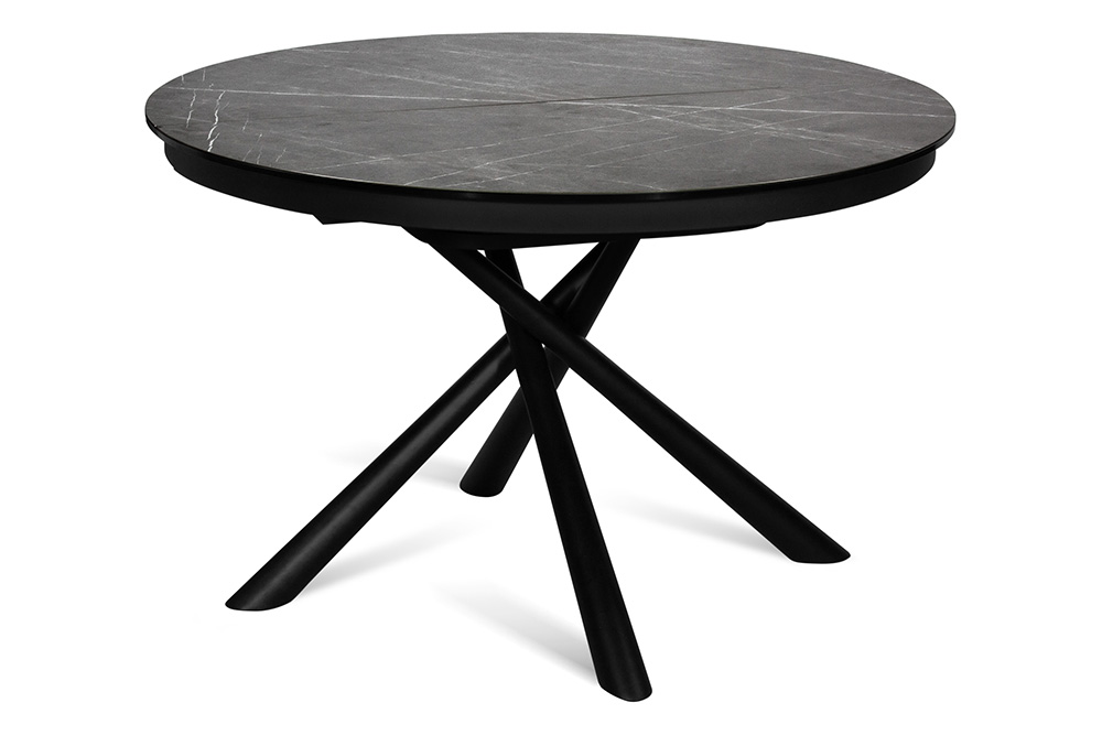 Стол раскладной RONDO 120 - круглый AERO, цвет серый мрамор, размер 120 (+40) 77124 - фото 1