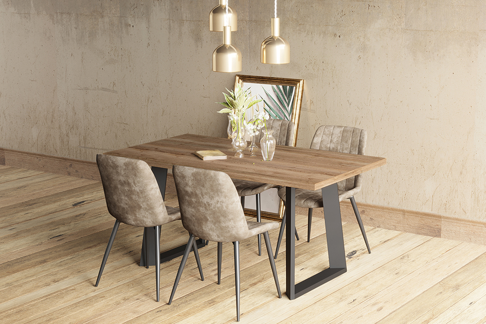 стол berner 160 white wood bk