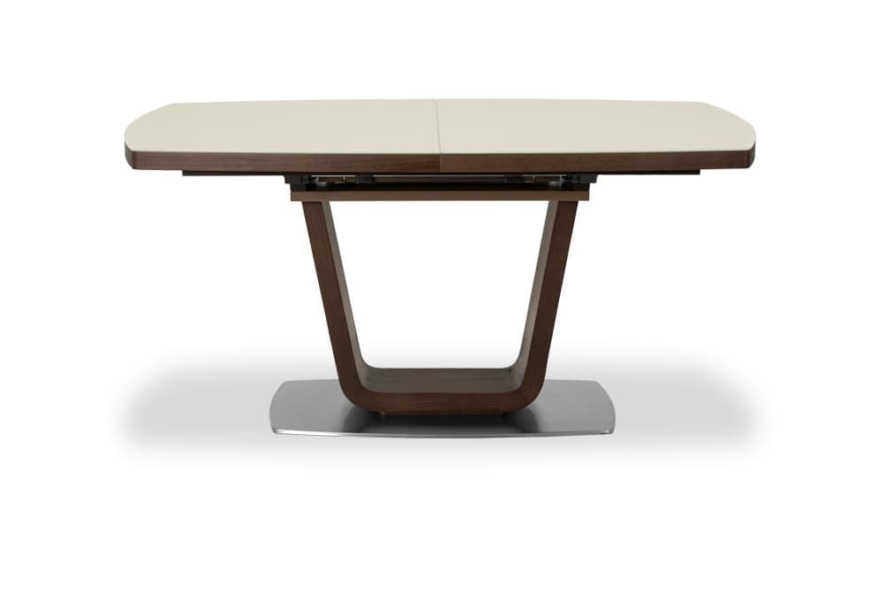 Стол деревянный обеденный раздвижной ALABAMA – Прямоугольный AERO, цвет венге, стекло крем шелк, размер 140 (+50) 39064 - фото 4