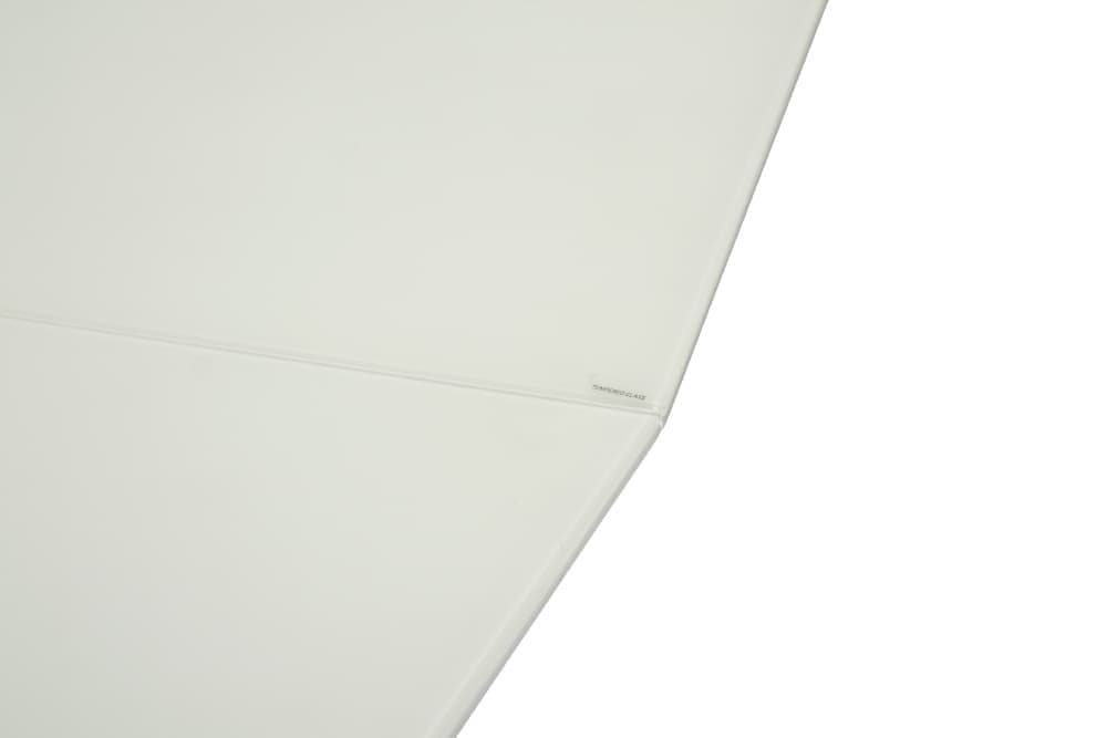 Стол лакированный обеденный раздвижной NORMAN – Прямоугольный AERO, цвет белый лак, белое стекло шелк, размер 140 (+40) 20681 - фото 5
