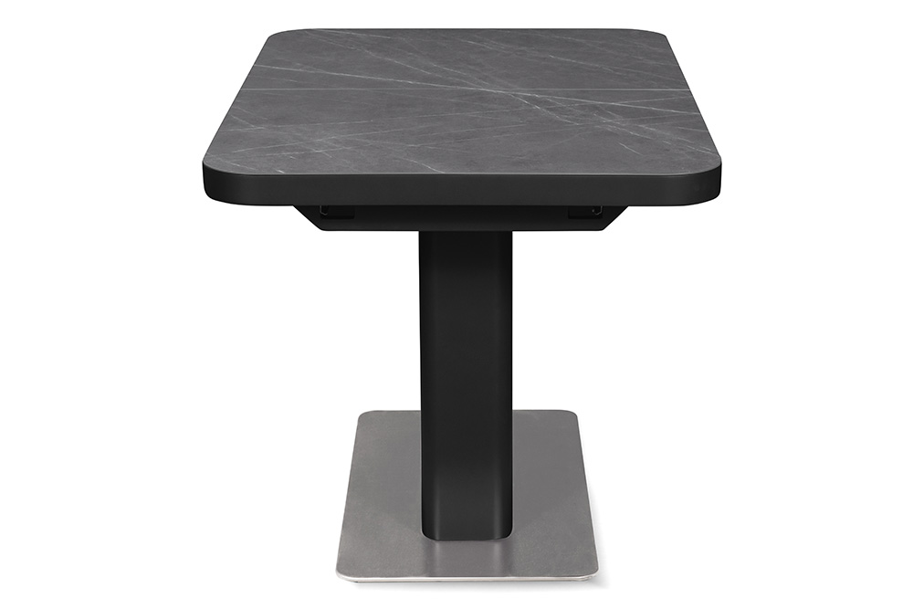 Стол лакированный обеденный раскладной SWEDEN – Прямоугольный AERO, цвет серый мрамор, размер 120 (+40) 89012 - фото 3