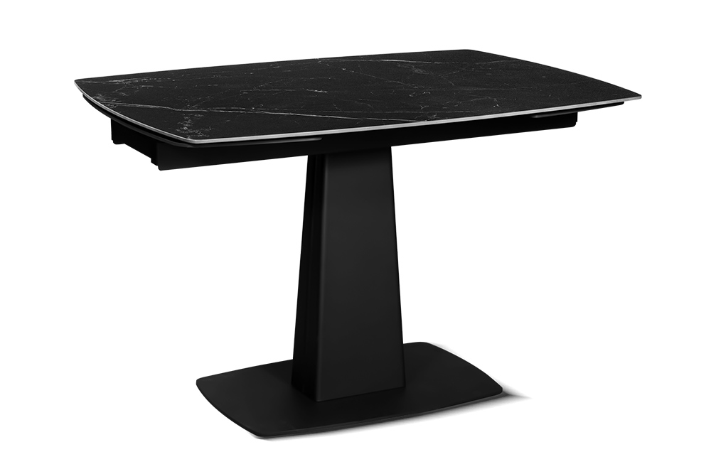 Стол обеденный раскладной MONT - Прямоугольный AERO, цвет черный, размер 120 (+29,5) (+29,5)