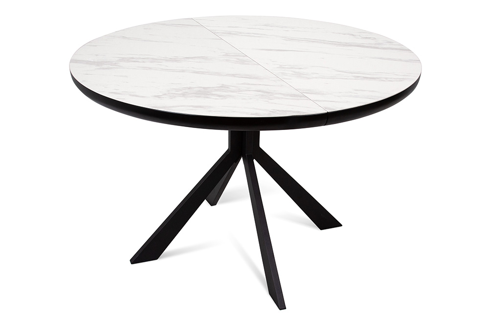 Стол обеденный раздвижной LEON – Круглый AERO, цвет керамическая столешница - цвет мрамор, размер 120 (+40) 51738 - фото 1