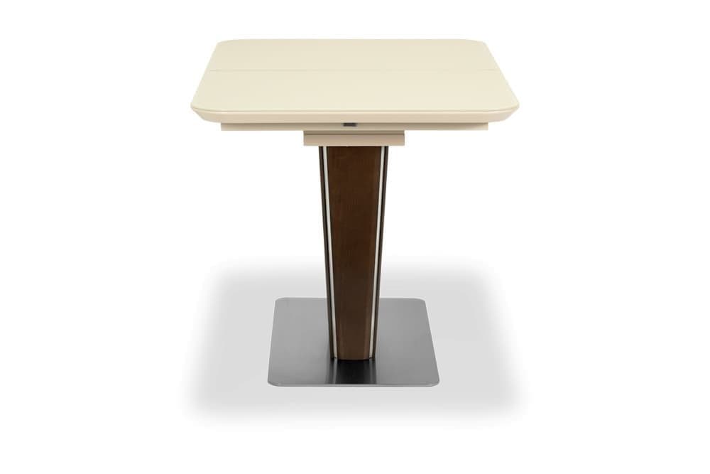 Стол деревянный кухонный раздвижной DALLAS – Прямоугольный AERO, цвет венге, стекло крем шелк, размер 120 (+40) 20685 - фото 3