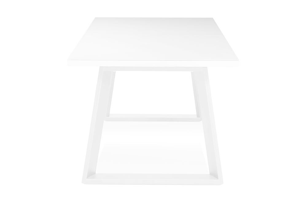 Стол раскладной BERNER 160 WHITE GLASS BK - прямоугольный AERO, цвет белый, белые ножки, размер 160 (+45) 97347 - фото 3