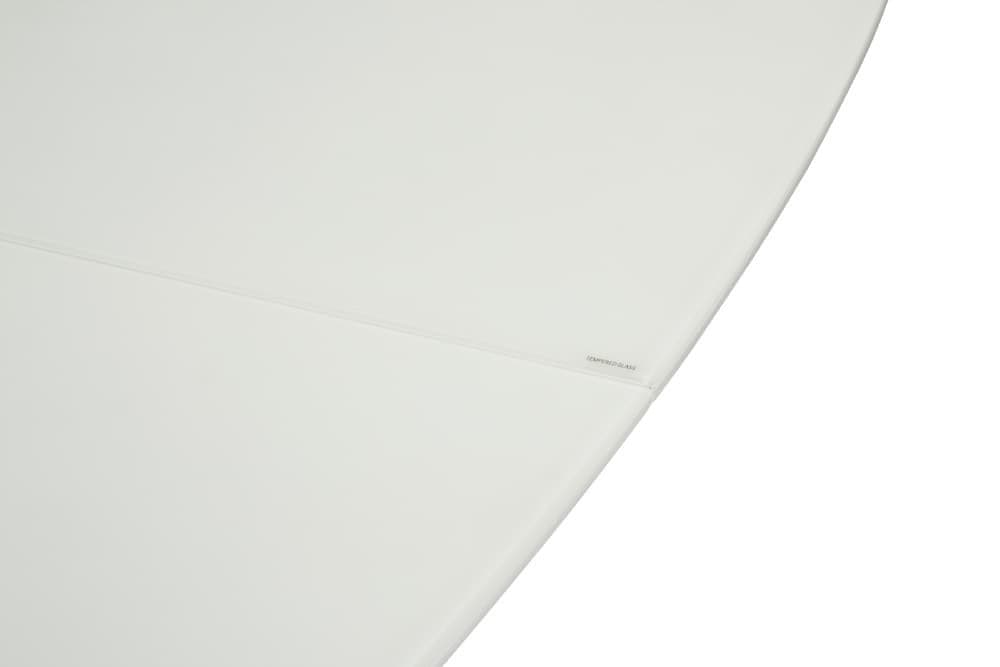 Стол лакированный обеденный раскладной MIAMI – Прямоугольный AERO, цвет белый лак, белое стекло шелк, размер 140 (+45) 46907 - фото 7