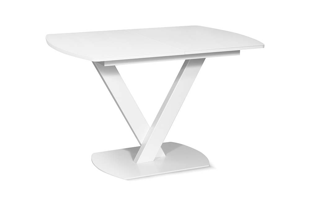 Стол раскладной BRUNO 120 WHITE SILK W AERO, цвет белый шелк, размер 120 (+40)