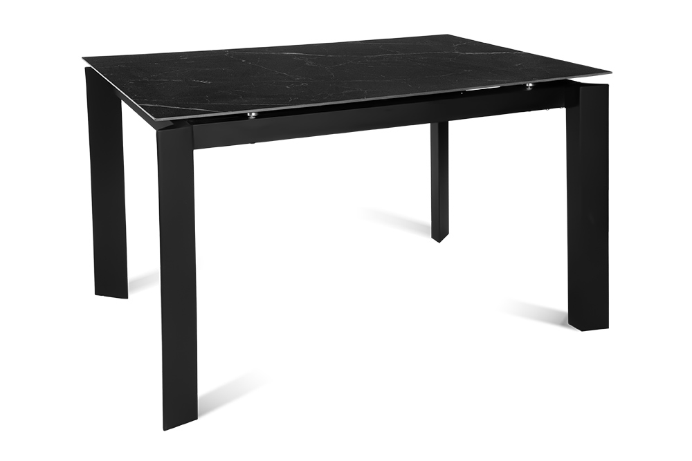 Стол обеденный раздвижной AERO, цвет черный, размер 120 (+50)