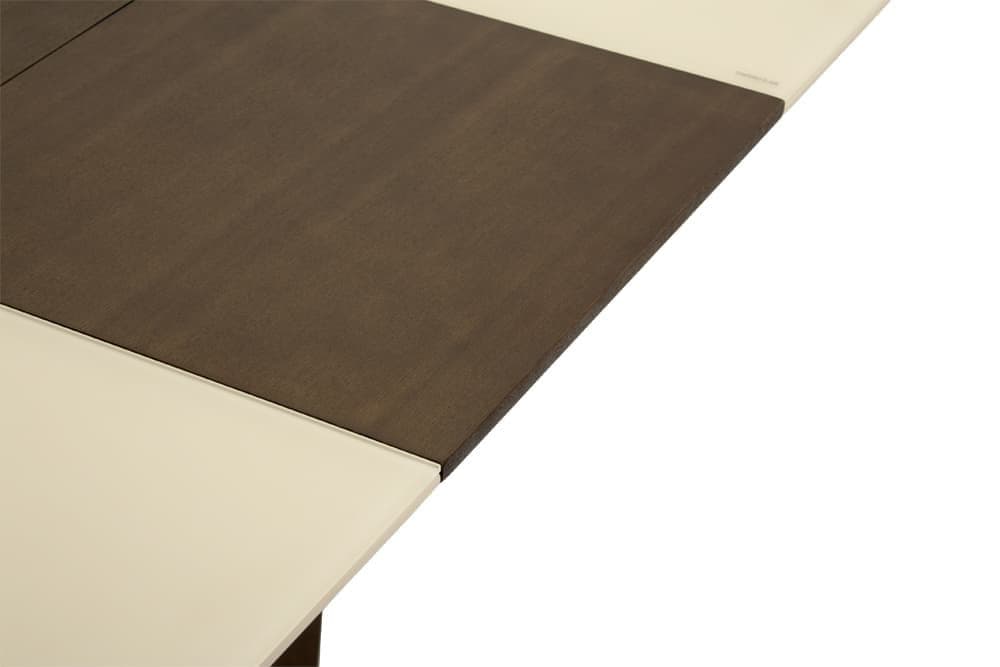 Стол деревянный кухонный раздвижной DALLAS – Прямоугольный AERO, цвет венге, стекло крем шелк, размер 120 (+40) 20685 - фото 8