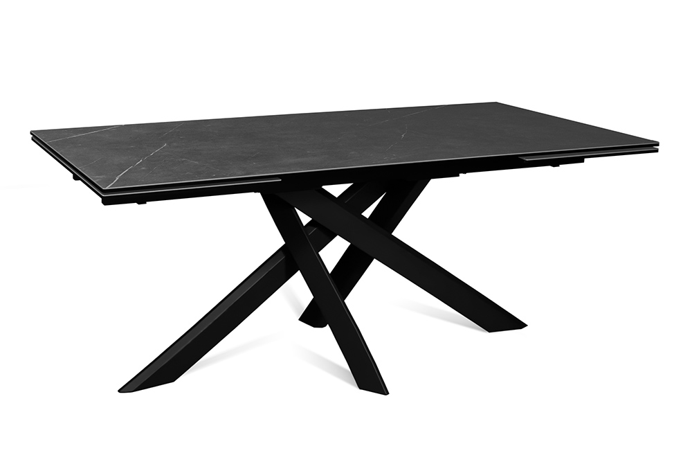 Стол обеденный раздвижной TAMPA – Прямоугольный AERO, цвет темно-серый, размер 180 (+50) (+50)