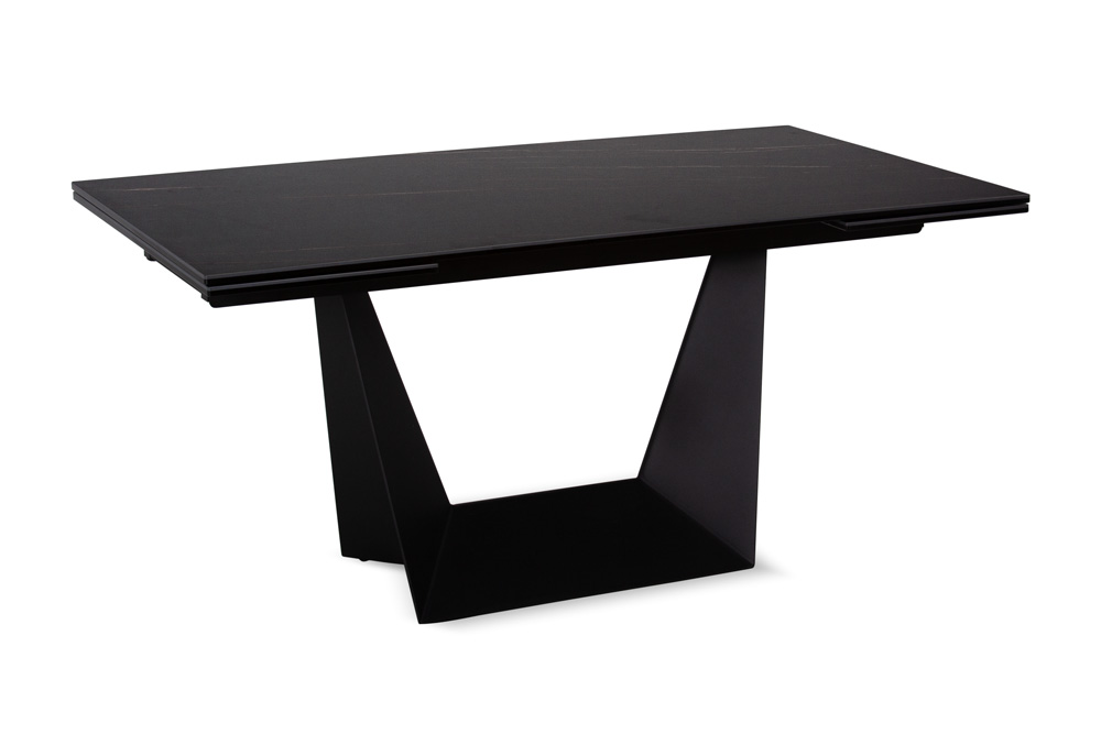 Стол обеденный раздвижной MADISON – Прямоугольный AERO, цвет керамическая столешница - цвет черный мрамор, размер 160 (+40) (+40) 62226 - фото 1
