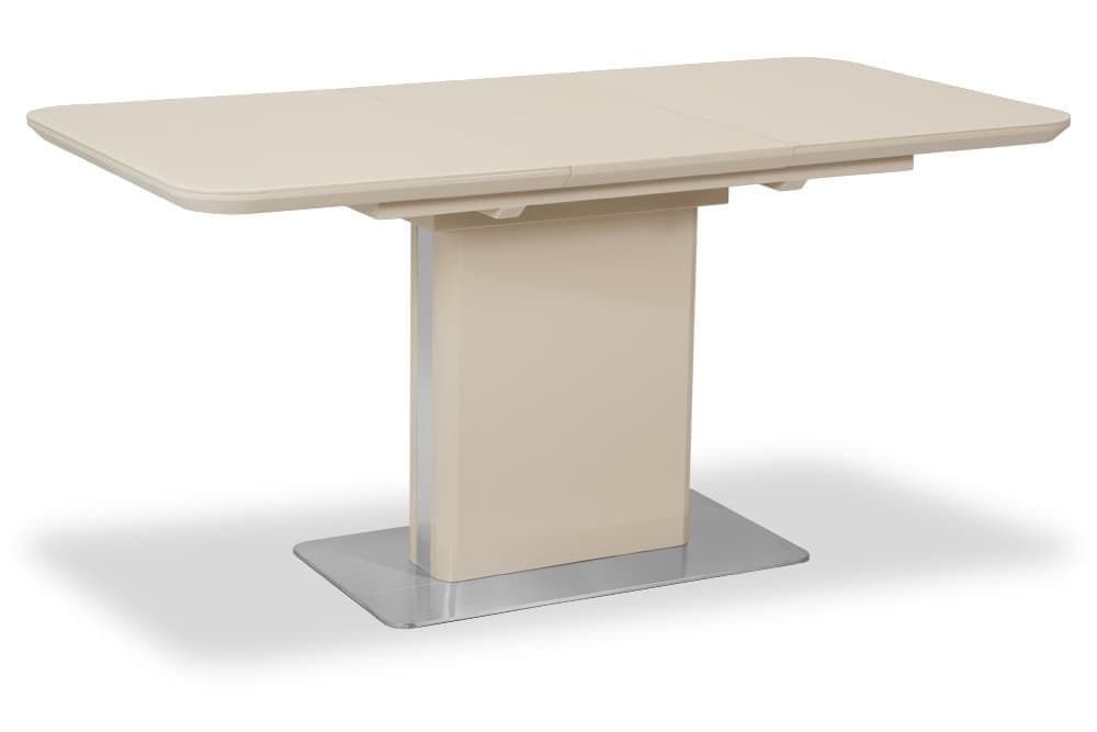 Стол лакированный обеденный раскладной BARBARA – Прямоугольный AERO, цвет капучино лак, стекло капучино, размер 120 (+40) 21753 - фото 2
