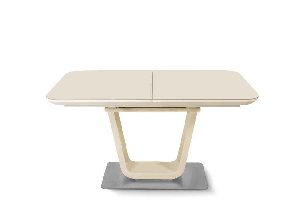 Стол лакированный обеденный раздвижной TOKYO – Прямоугольный AERO, цвет капучино лак, стекло капучино, размер 140 (+40) 21071 - фото 2