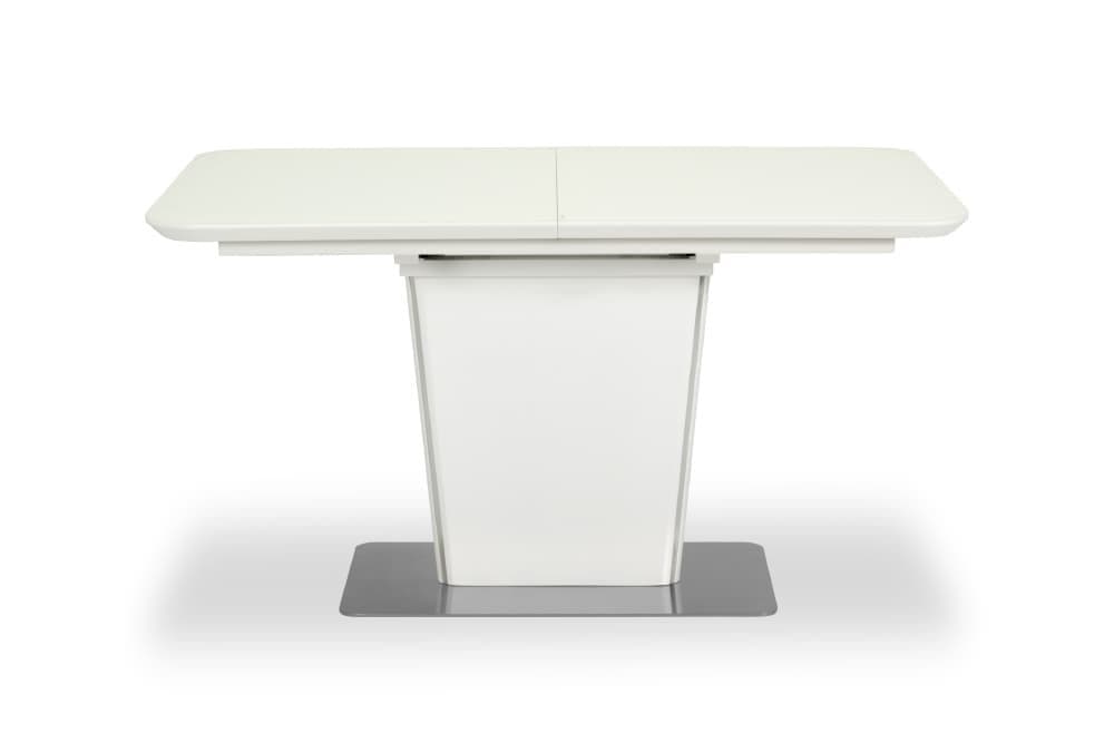 Стол лакированный обеденный раздвижной DALLAS – Прямоугольный AERO, цвет белый лак, белое стекло шелк, размер 120 (+40) 20684 - фото 5