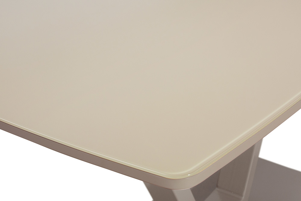 Стол раскладной ULM 130 CAP GLASS CAP - прямоугольный AERO, цвет капучино, размер 130 (+40) 72354 - фото 6