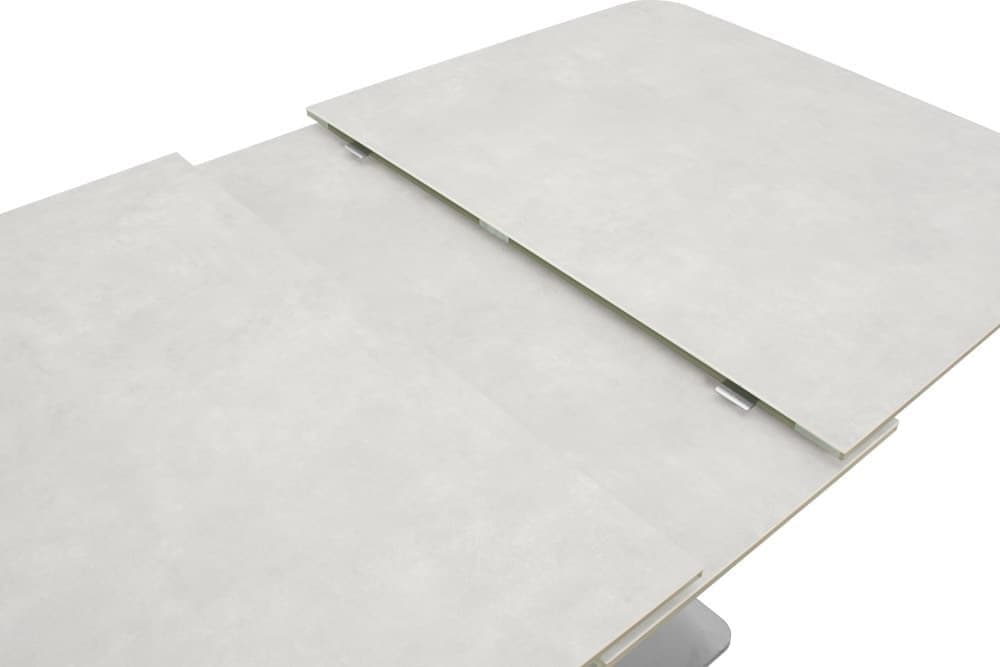 Стол лакированный обеденный раскладной FRANCE – Прямоугольный AERO, цвет лак - цвет белый, керамическая столешница - цвет светло-серый, размер 140 (+40) 46387 - фото 8