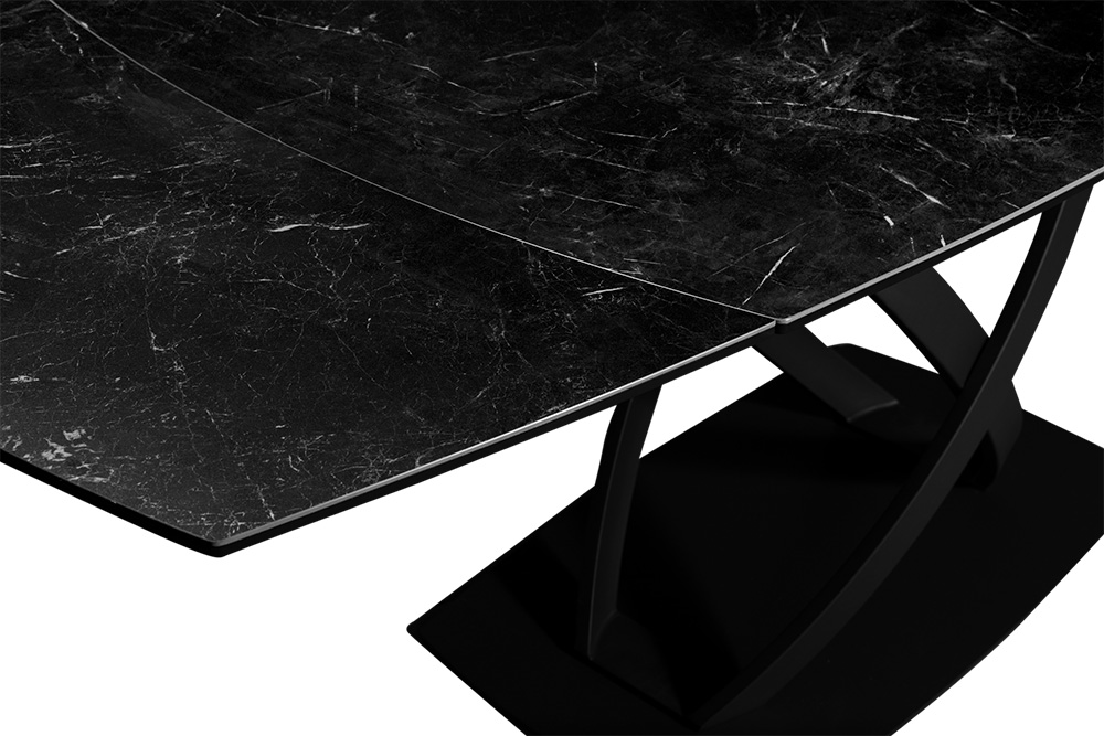 Стол обеденный раздвижной TULUM– Прямоугольный AERO, цвет темно-серый палладий, размер 140 (+35)(+35) 95268 - фото 7