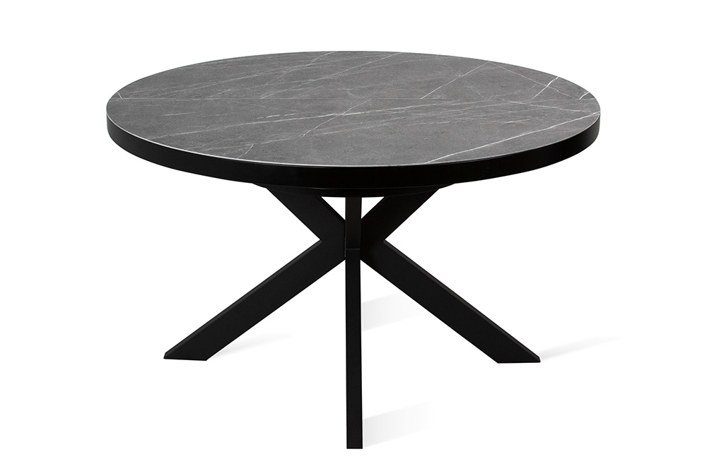 Стол обеденный раскладной ALTONA – Круглый AERO, цвет серый мрамор, размер 130 (+40) 67503 - фото 1