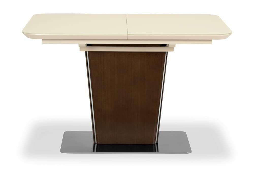 Стол деревянный кухонный раздвижной DALLAS – Прямоугольный AERO, цвет венге, стекло крем шелк, размер 120 (+40) 20685 - фото 2