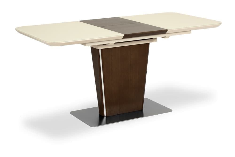 Стол деревянный кухонный раздвижной DALLAS – Прямоугольный AERO, цвет венге, стекло крем шелк, размер 120 (+40) 46590 - фото 3