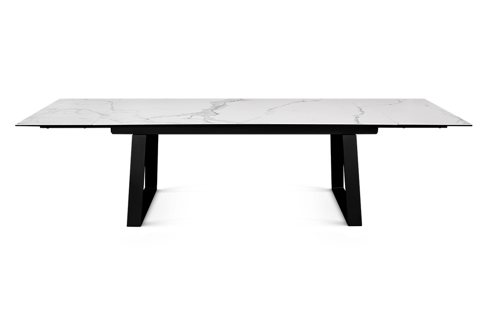 Стол обеденный раздвижной ROVENA WHITE CARRARA CER – Прямоугольный AERO, цвет керамическая столешница - цвет мрамор каррара, размер 200 (+50) (+50) 78339 - фото 4