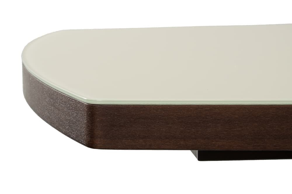Стол деревянный обеденный раздвижной ALABAMA – Прямоугольный AERO, цвет венге, стекло крем шелк, размер 140 (+50) 39064 - фото 7
