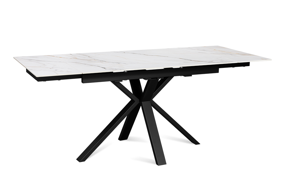 Стол обеденный раздвижной BONGO – Прямоугольный AERO, цвет позолоченный белый, размер 120 (+30) (+30) 113980 - фото 4