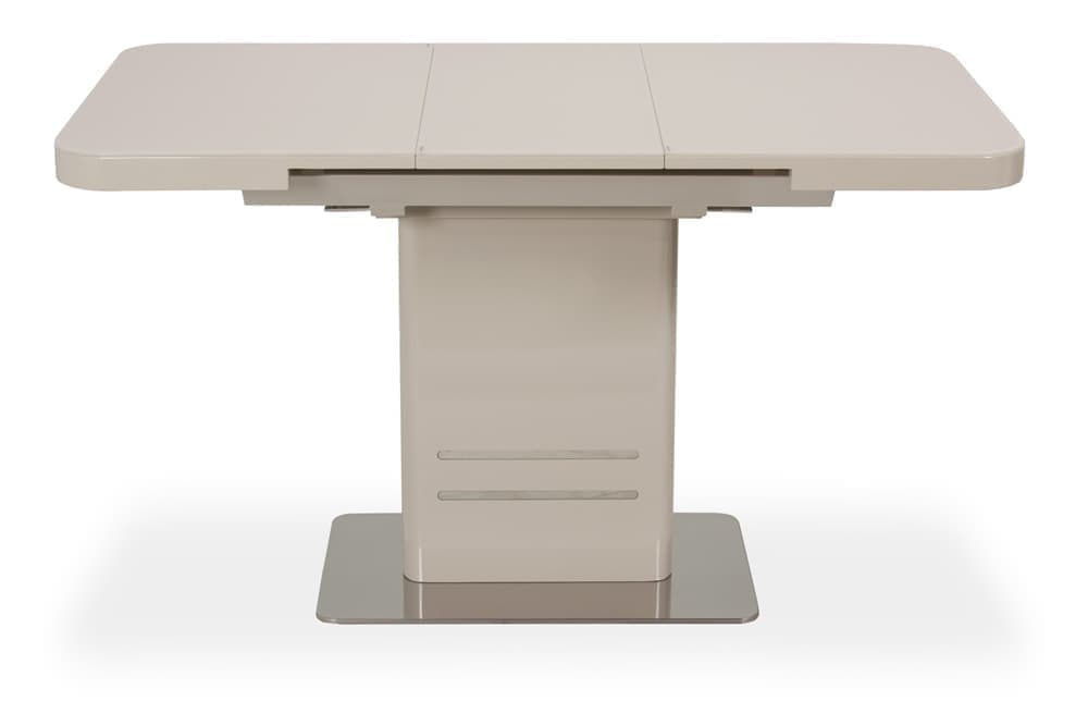 Стол лакированный обеденный раскладной SWEDEN – Прямоугольный AERO, цвет капучино лак, стекло капучино, размер 120 (+40) 39869 - фото 3