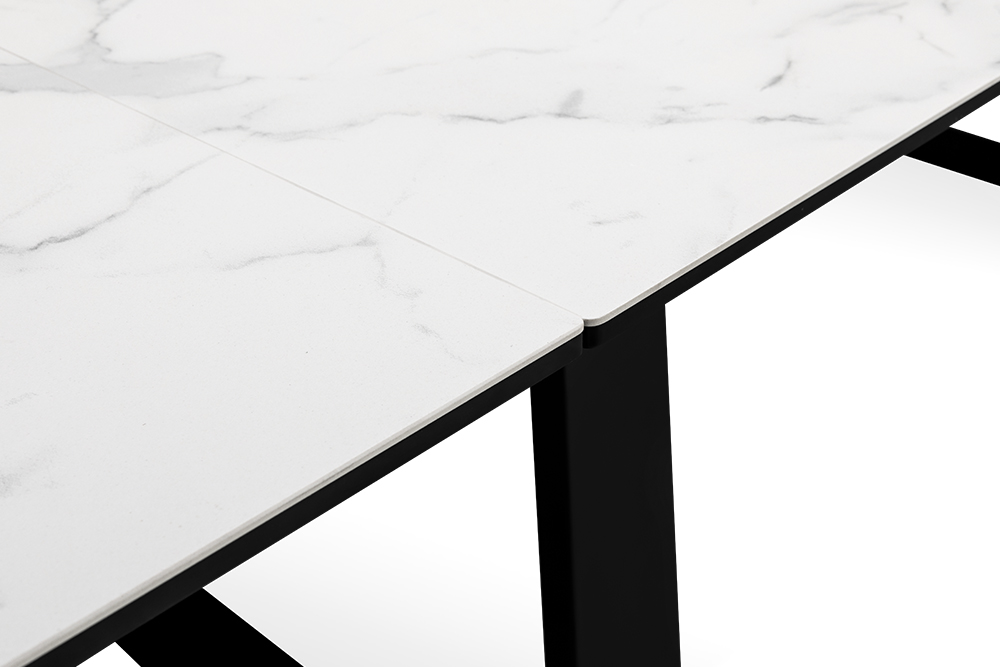 Стол обеденный раздвижной ROVENA WHITE CARRARA CER – Прямоугольный AERO, цвет керамическая столешница - цвет мрамор каррара, размер 200 (+50) (+50) 78339 - фото 7