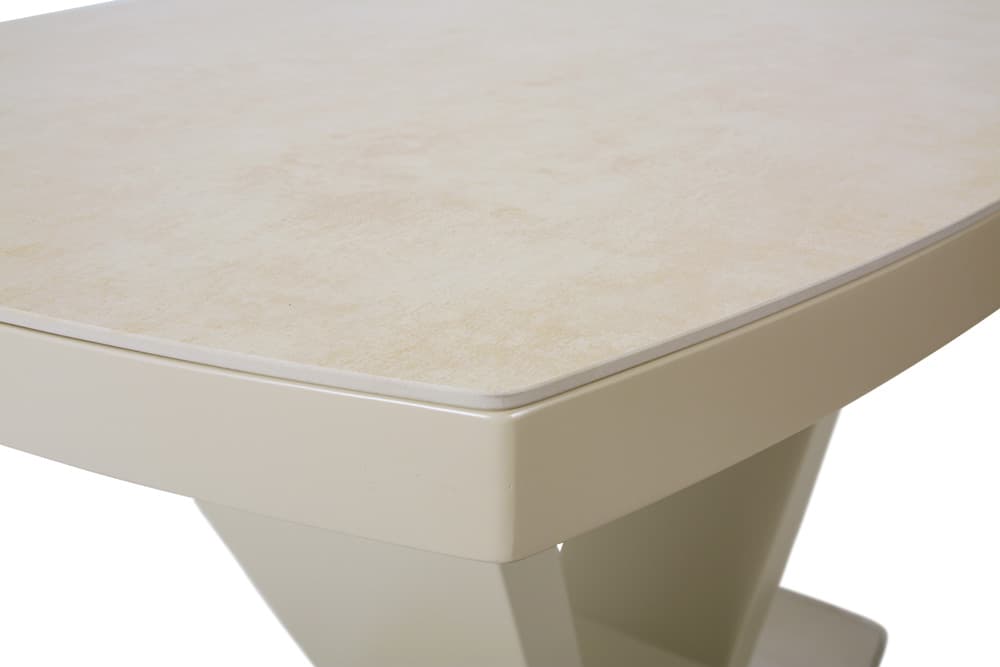 Стол деревянный обеденный раздвижной KANSAS – Прямоугольный AERO, цвет лак, керамическая столешница - цвет капучино, размер 140 (+40) 53687 - фото 6
