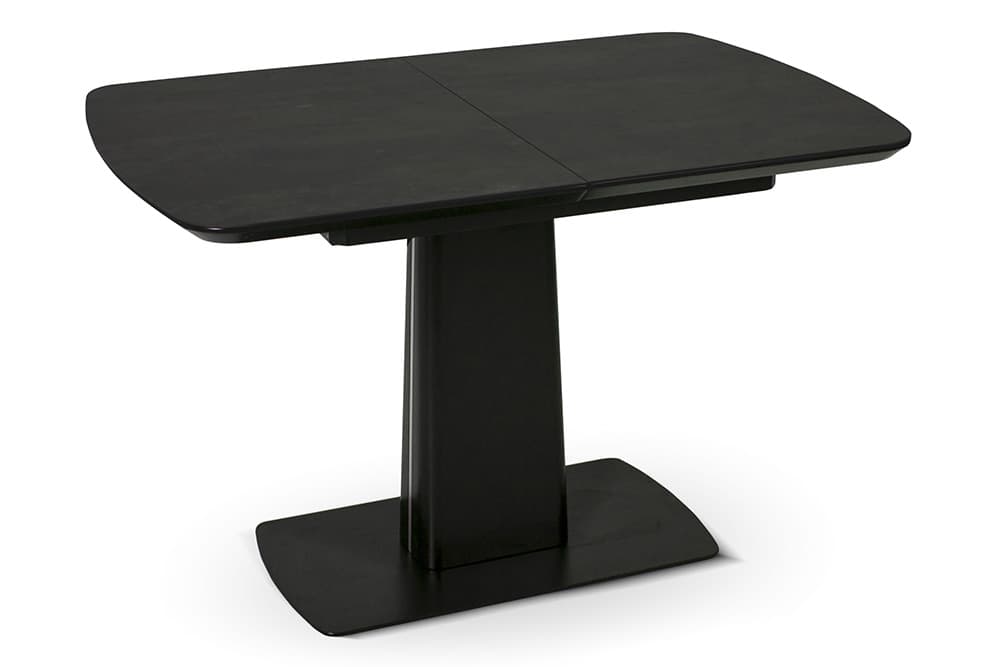 Стол обеденный раскладной KLOD – Прямоугольный AERO, цвет керамическая столешница - цвет антрацит, черный матовый лак, размер 120 (+40) 48723 - фото 1