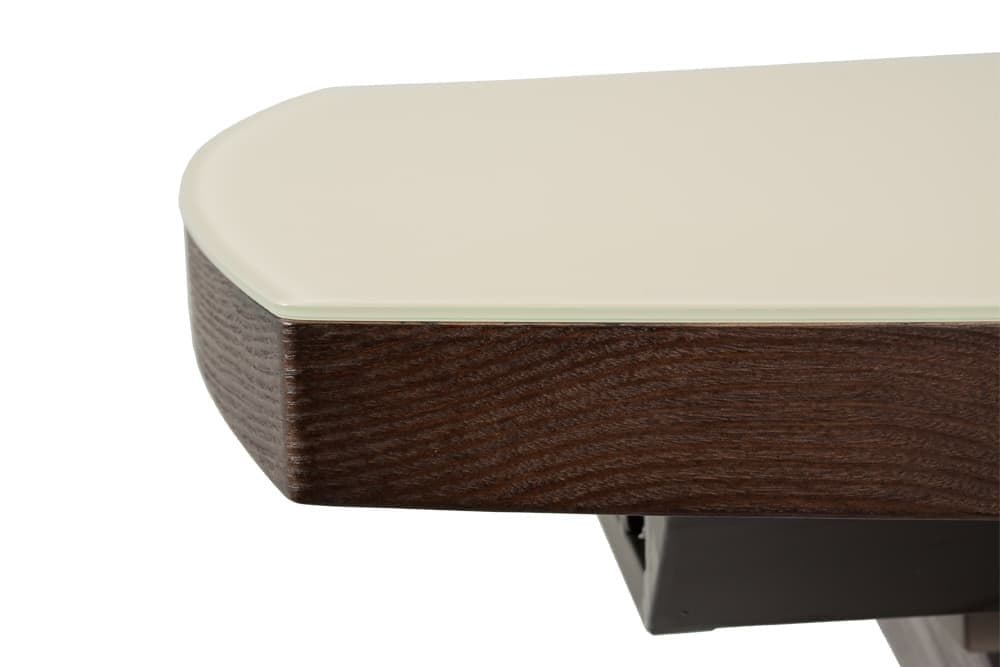 Стол деревянный обеденный раздвижной KANSAS – Прямоугольный AERO, цвет венге, стекло крем шелк, размер 160 (+50) 38745 - фото 7