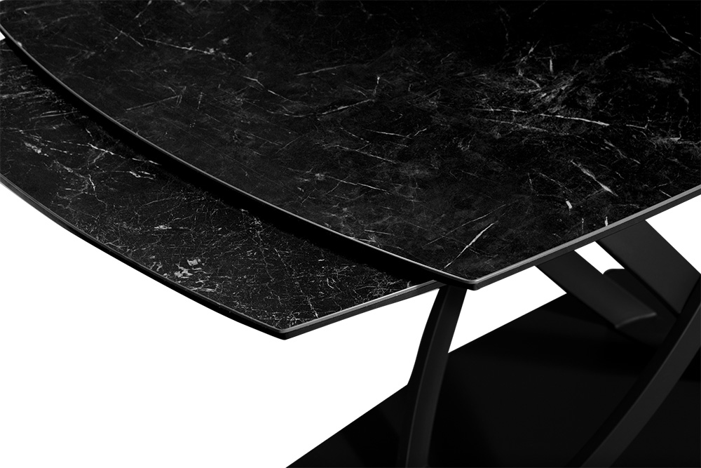 Стол обеденный раздвижной TULUM– Прямоугольный AERO, цвет темно-серый палладий, размер 140 (+35)(+35) 95268 - фото 6