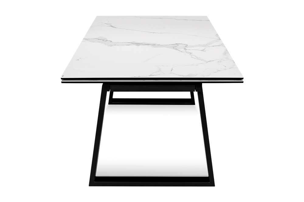 Стол обеденный раздвижной ROVENA WHITE CARRARA CER – Прямоугольный AERO, цвет керамическая столешница - цвет мрамор каррара, размер 200 (+50) (+50) 78339 - фото 2