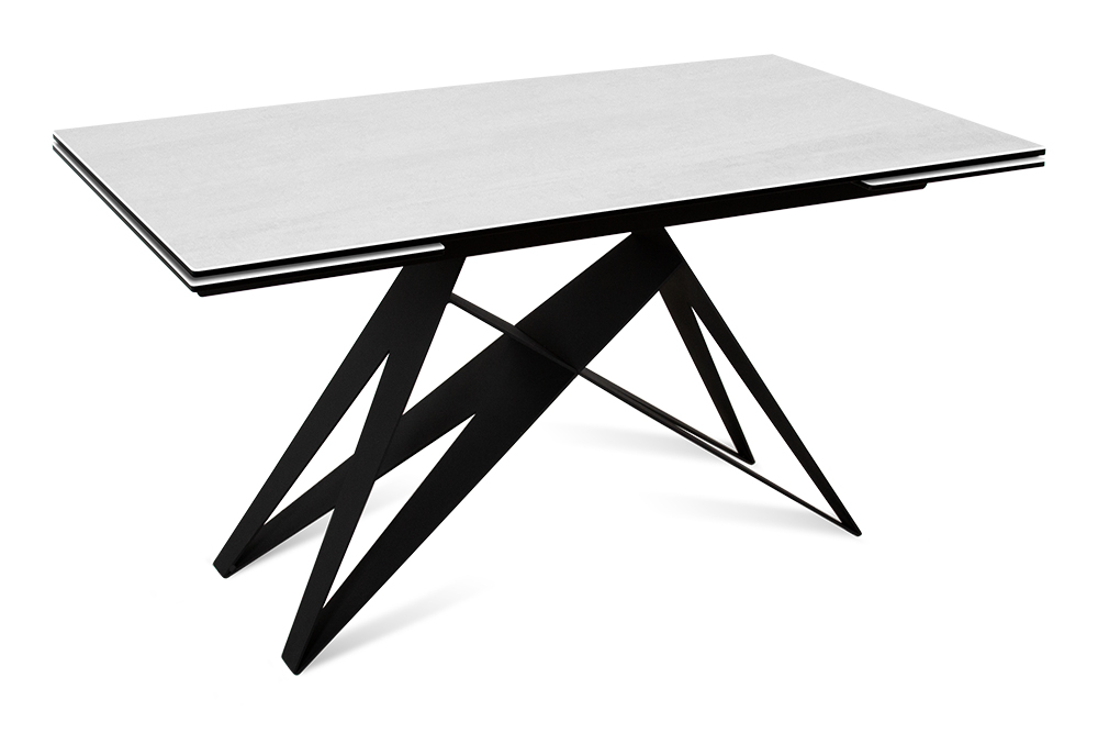 Стол обеденный раскладной BREMEN – Прямоугольный AERO, цвет жемчужно-белый, размер 140 (+40) (+40)