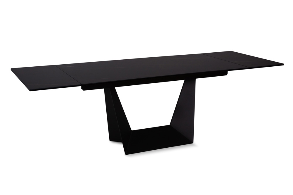 Стол обеденный раздвижной MADISON – Прямоугольный AERO, цвет керамическая столешница - цвет черный мрамор, размер 160 (+40) (+40) 62226 - фото 3
