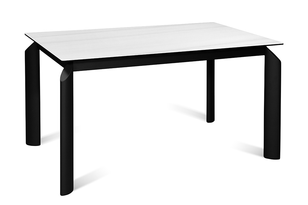 Стол обеденный раздвижной TOSCANA – Прямоугольный AERO, цвет молочный мрамор, размер 140 (+50)